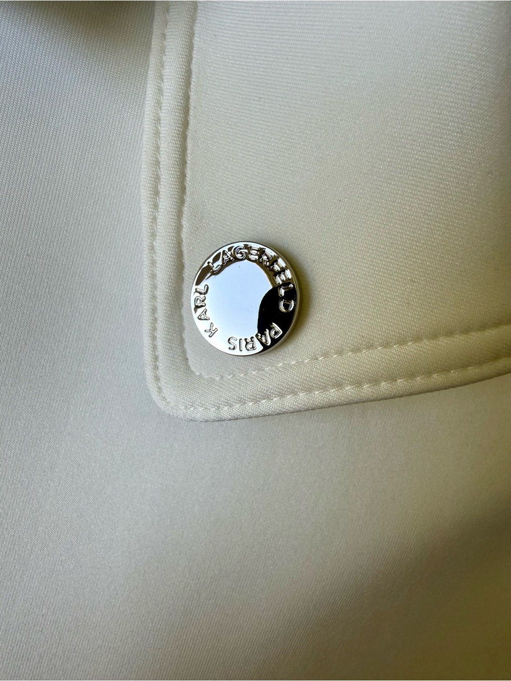 NWT, Karl Legerdeld Women's White Zip Moto Jacket - Picture 5 of 9